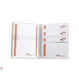 Carterita con block adhesivo y 4 banderitas