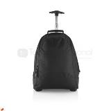 Business, backpack con  trolley en nylon 600d con ruedas y jaladera de metal