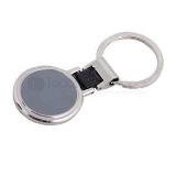 Llavero metálico de doble vista con placa de aluminio