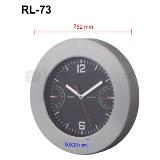 Reloj metálico de pared con termómetro e hidrómetro diámetro 22.5 cm

