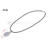 Collar de caucho con placa metálica