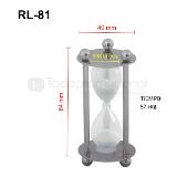Reloj de arena en metal cromado tiempo 2.5 min