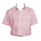 Camisa oxford mil rayas manga corta para caballero
