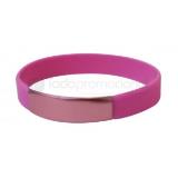 Pulsera de caucho con placa de alumnio