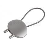 Llavero metálico con cordón de acero inoxidable