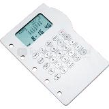 Calculadora de aluminio con calendario, reloj y alarma