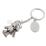 Llavero metalico articulado en forma de rey