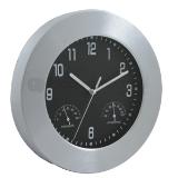 Reloj metalico de pared con termometro e hidrometro