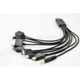 Cable adaptador negro con 10 entradas
