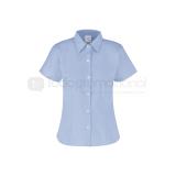Camisa oxford manga corta para dama talla s-xl