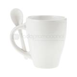 Taza con cuchara london blanco