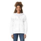 Sudadera unisex con cierre y capucha adulto blanca tallas s-xl