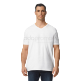 Playera cuello v caballero blanca tallas s-xl
