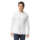 Playera manga larga adulto blanca tallas s-xl