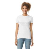 Playera cuello redondo blanca dama tallas s-xl