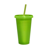 Vaso 16 oz. star con tapa plana y popote sin impresión