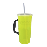 Tarro 32 oz. bachelor tapa y popote sin impresión