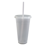 Vaso 24 oz. liberty tapa y popote sin impresión