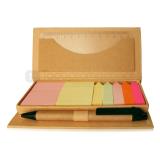 Kit de escritorio con notas adhesivas, regla y plumas