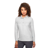 Playera manga larga polo dama tallas xs-xl