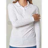 Playera dama polo waffle manga larga tallas s-xl