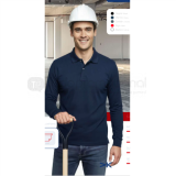 Playera caballero polo waffle manga larga tallas s-xl