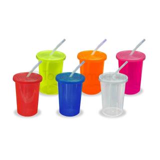 Vaso de plástico con tapa y popote – Botella de agua – 23 oz / 23.7 fl oz –  Vaso reutilizable de dob…Ver más Vaso de plástico con tapa y popote –