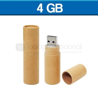 USB ECOLOGICA TUBO DE CARTON DE 4GB | Articulos Promocionales