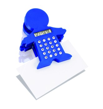 CALCULADORA DE 8 DIGITOS CON CLIP, EN FORMA DE NIÑO   | Articulos Promocionales
