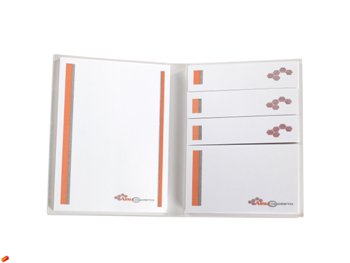 CARTERITA CON BLOCK ADHESIVO Y 4 BANDERITAS | Articulos Promocionales