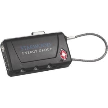 CANDADO DE PLASTICO ABS CON COMBINACION Y CERTIFICADO TSA | Articulos Promocionales