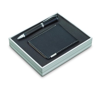 SET DE CARTERA CON BOLIGRAFO EN ESTUCHE DE REGALO | Articulos Promocionales