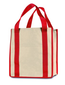 BOLSA CON ASAS DE POLIPROPILENO CON CUBIERTA DE PAPEL CAFÉ | Articulos Promocionales