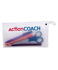 Lapicera transparente con zipper | Articulos Promocionales