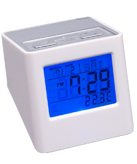 Reloj Dodoni con luz, termómetro y ca | Articulos Promocionales