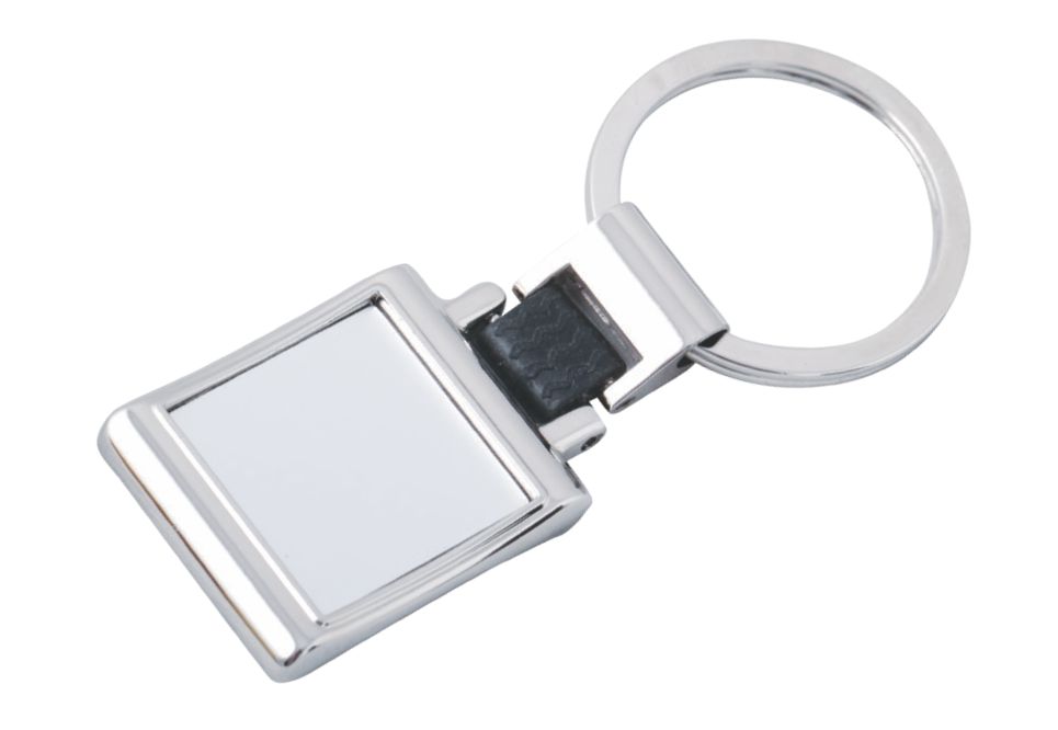 LLAVERO METÁLICO CON DOBLE VISTA CON PLACA DE ALUMINIO | Articulos Promocionales
