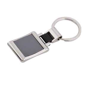 LLAVERO METÁLICO CON DOBLE VISTA CON PLACA COLOR HUMO | Articulos Promocionales
