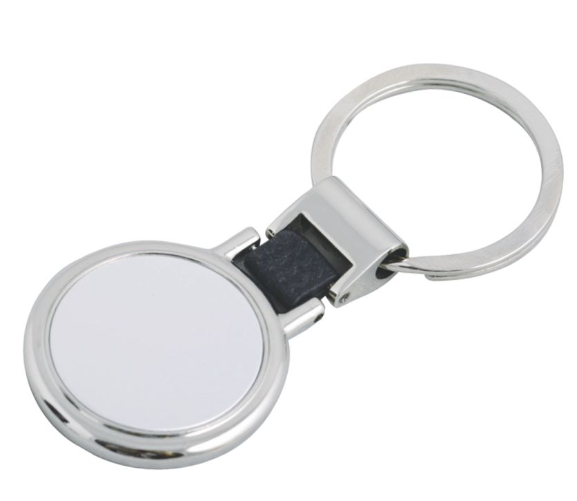 LLAVERO METÁLICO DE DOBLE VISTA CON PLACA DE ALUMINIO | Articulos Promocionales