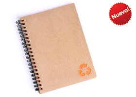 LIBRETA ECOLOGICA CON DETALLES ( SIMBOLO RECICLA )  | Articulos Promocionales