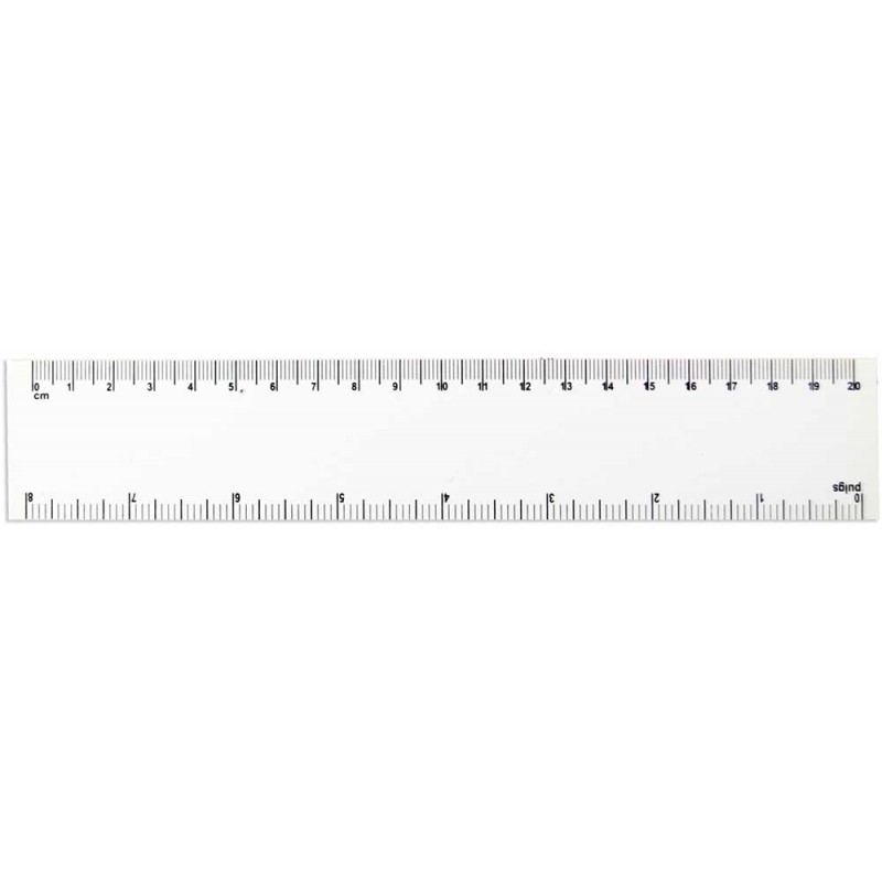 Regla blanca 20 cm | Articulos Promocionales