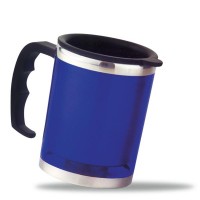 Taza térmica de 350 ml. con exterior de plástico transparente | Articulos Promocionales