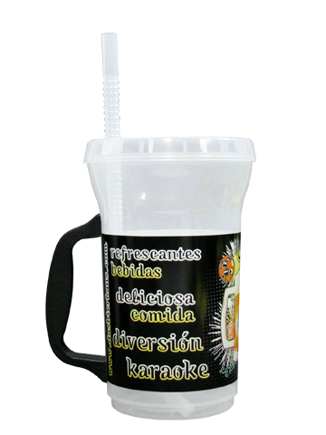 TARRO BIG MOUTH 36 OZ CON TAPA Y POPOTE | Articulos Promocionales