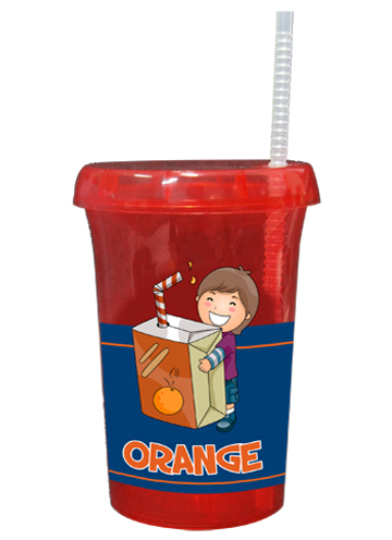 VASO 16 OZ CON TAPA Y POPOTE | Articulos Promocionales