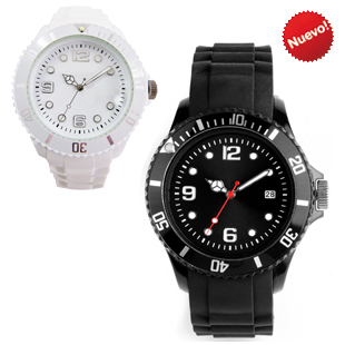 RELOJ DE PULSO CON CAJA METALICA CON CORREA DE SILICON | Articulos Promocionales