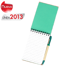 LIBRETA ECOLOGICA "FLORENCIA" CON BOLIGRAFO | Articulos Promocionales