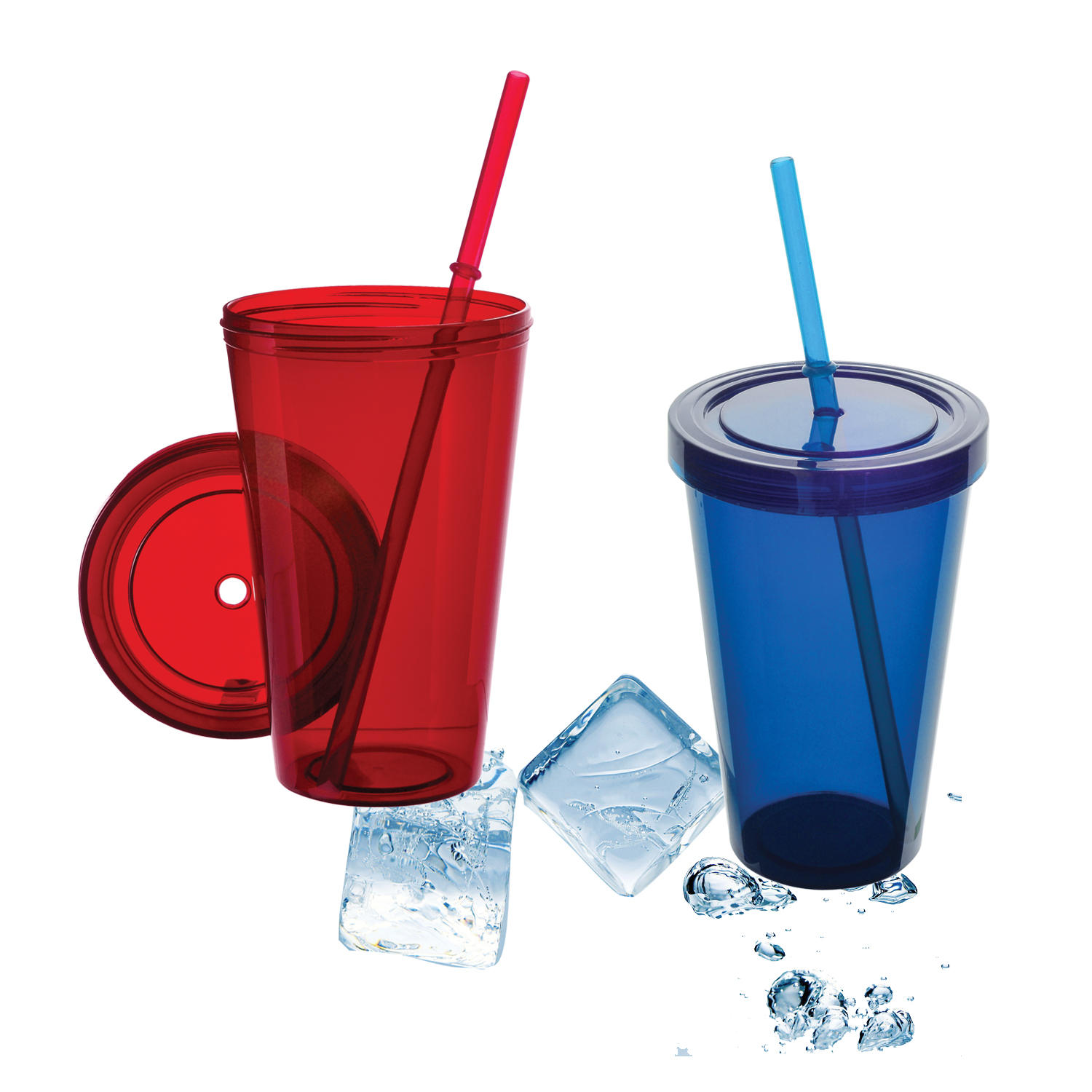 VASO PLASTICO CON POPOTE | Articulos Promocionales