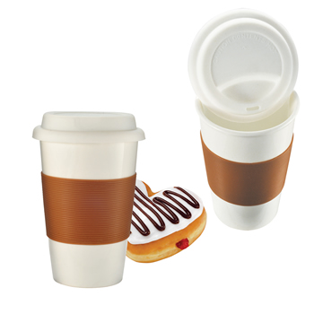 TAZA DE CERAMICA CON CINTILLO EN SILICON "BOOKSTAR" | Articulos Promocionales