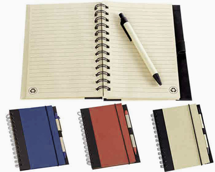 LIBRETA ECOLOGICA CON BOLIGRAFO | Articulos Promocionales