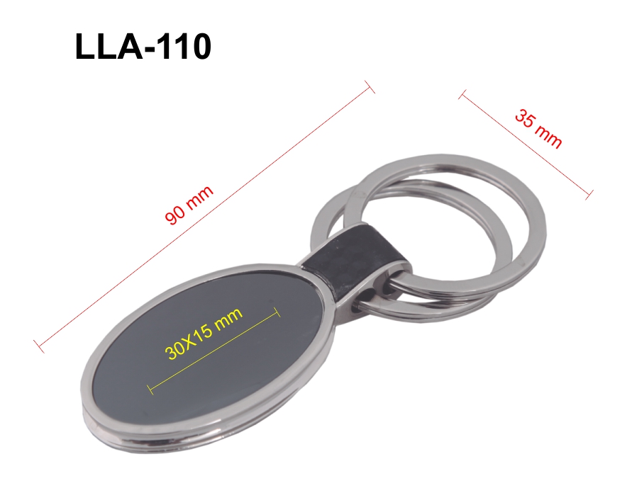 LLAVERO METÁLICO DOBLE VISTA CON DOS ARGOLLAS | Articulos Promocionales