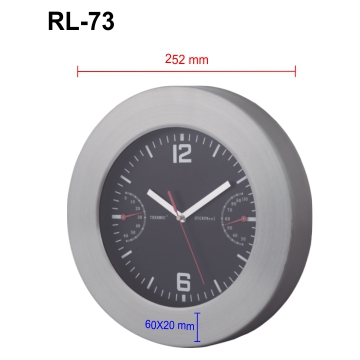 RELOJ METÁLICO DE PARED CON TERMÓMETRO E HIDRÓMETRO DIÁMETRO 22.5 CM

 | Articulos Promocionales